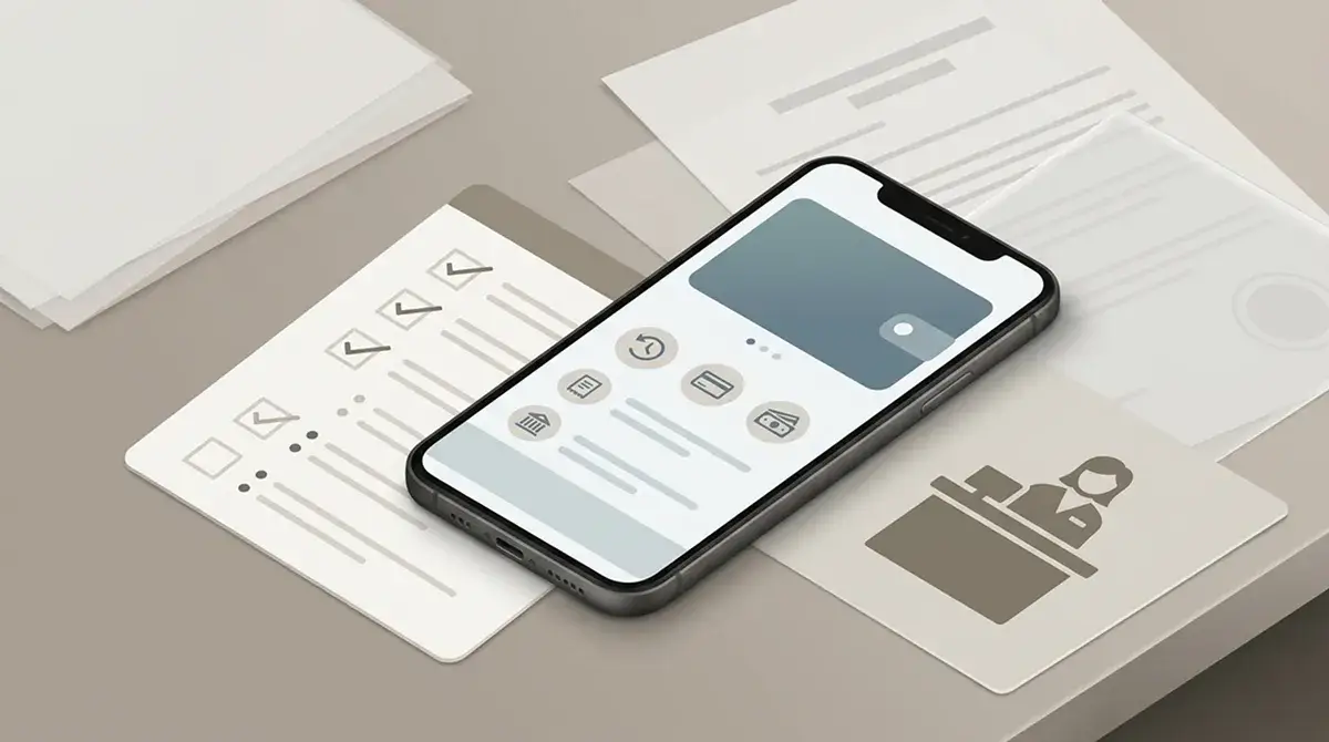 Illustration of a UK digital wallet payment checklist for casino use